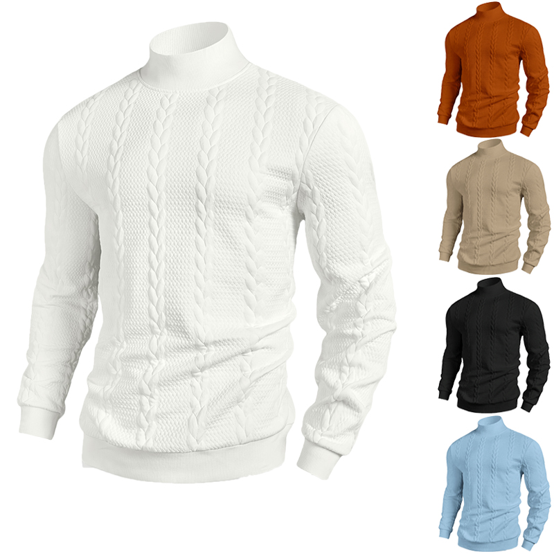Turtleneck Sweater Men - 2025 Autumn/Winter New European and American