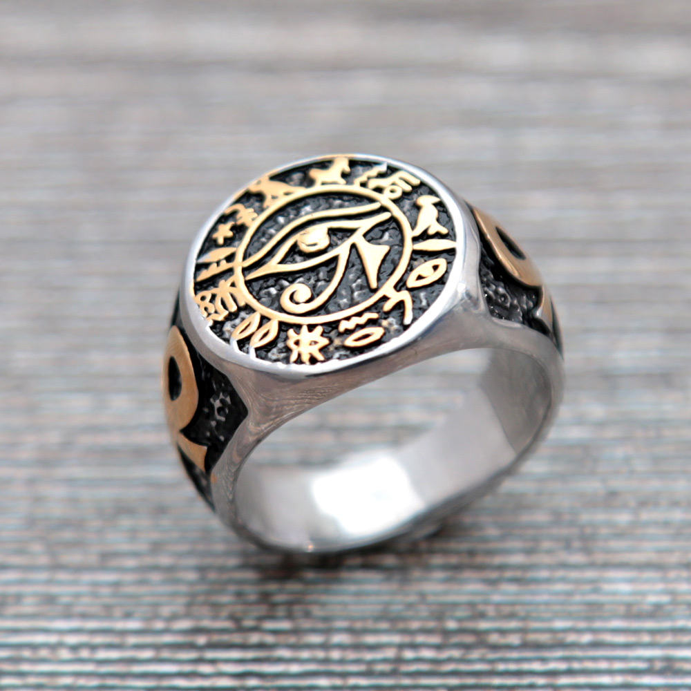 Men Fashion Egypt - Vintage Egyptian Eye of Horus Ring