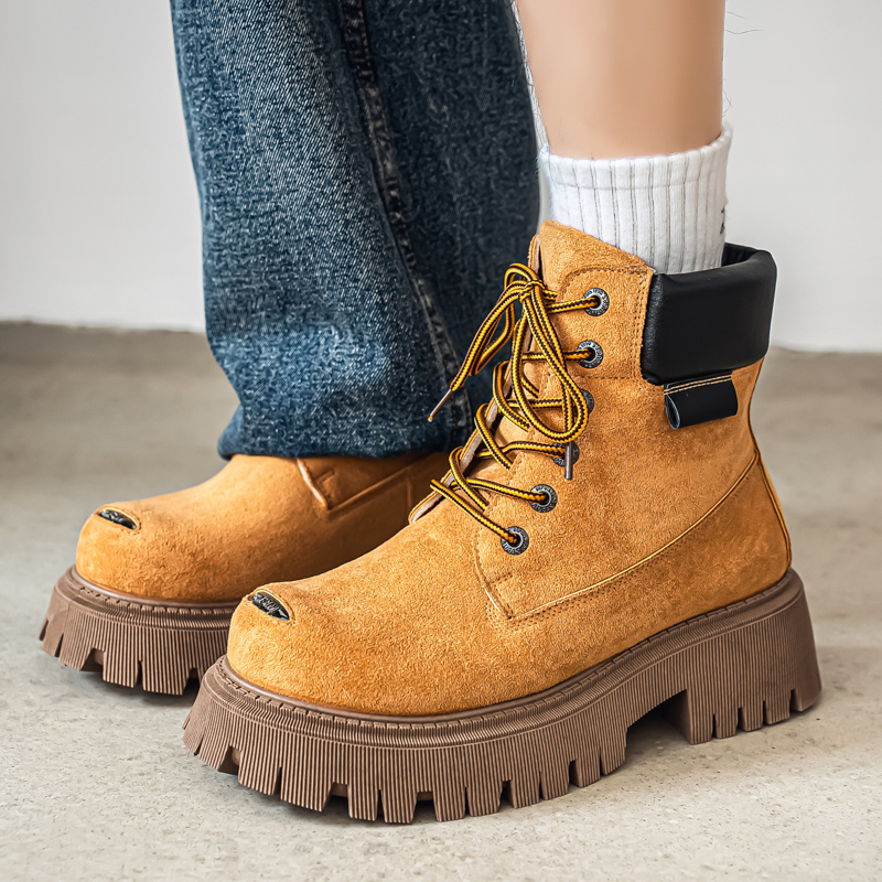 Mens Fashion Modern - Classic High Top Boots Outdoor Leather