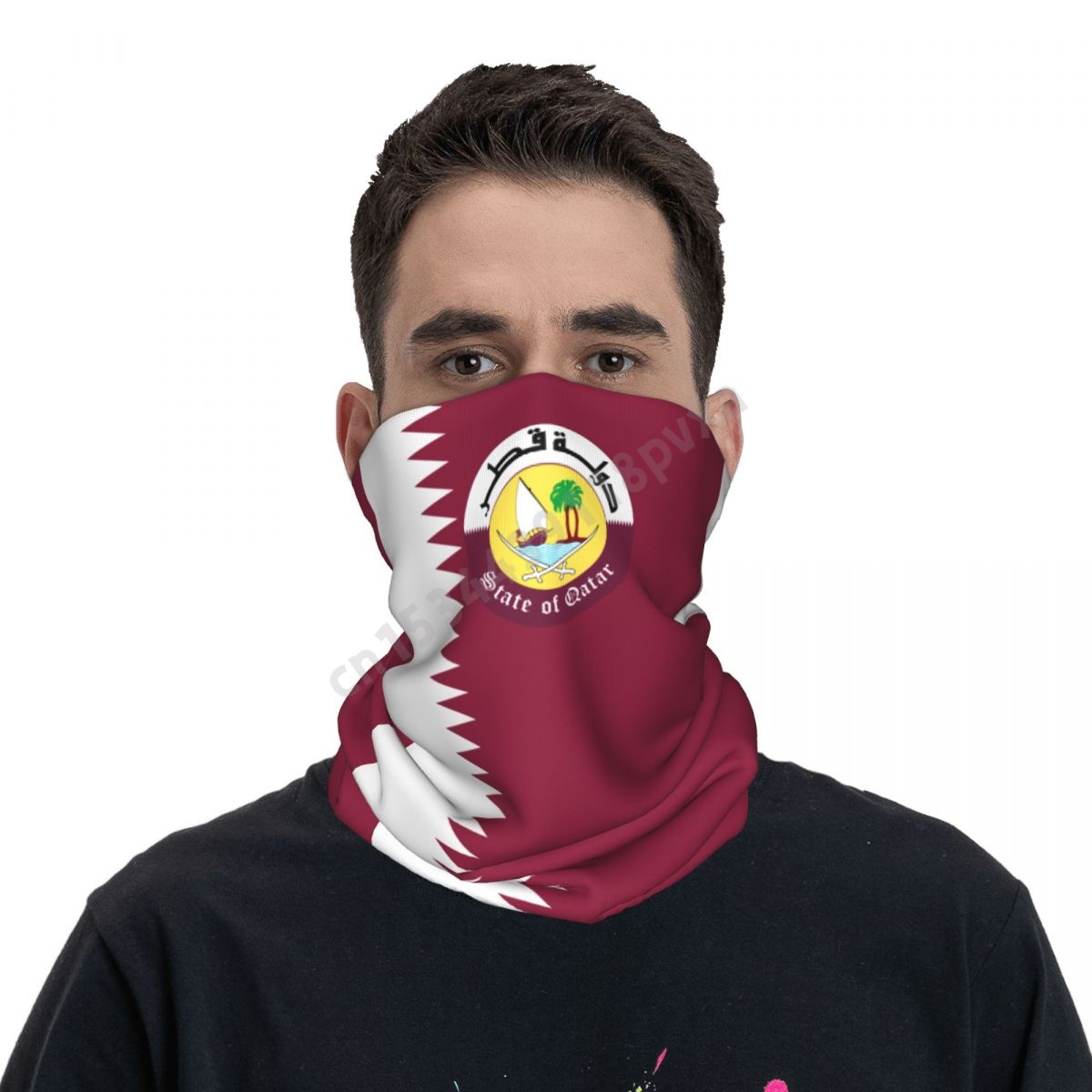 Men'S Fashion Qatar - Qatar Flag Qatari National Neckerchief Scarf