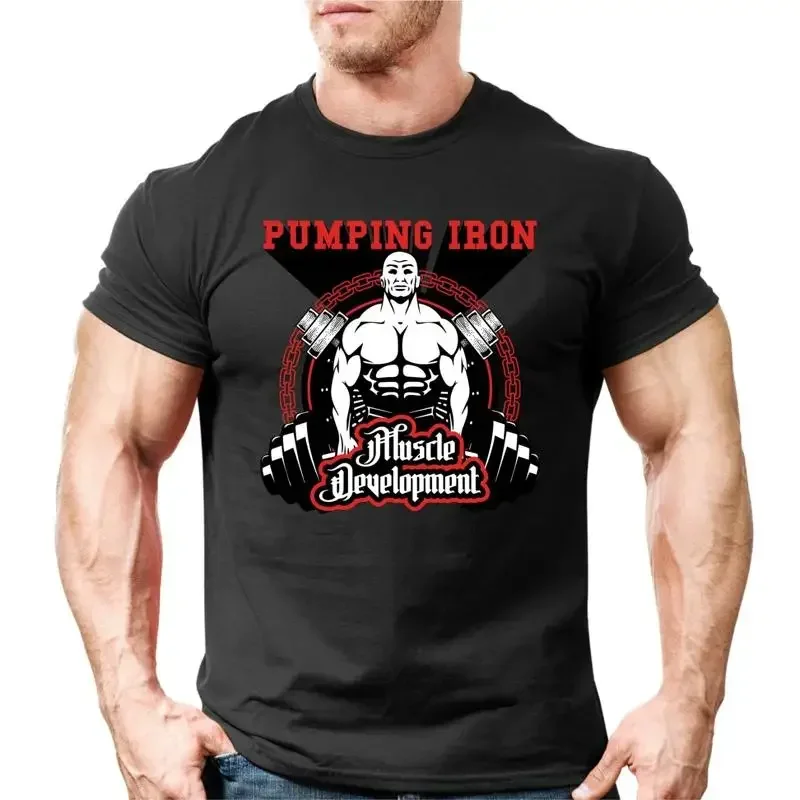 Muscle Tee Workout - Pumping Iron Muscle Development T Shirt