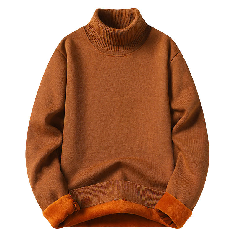 Turtleneck Sweater Men - Mens Turtleneck Sweater Fleeced Knitwear Solid