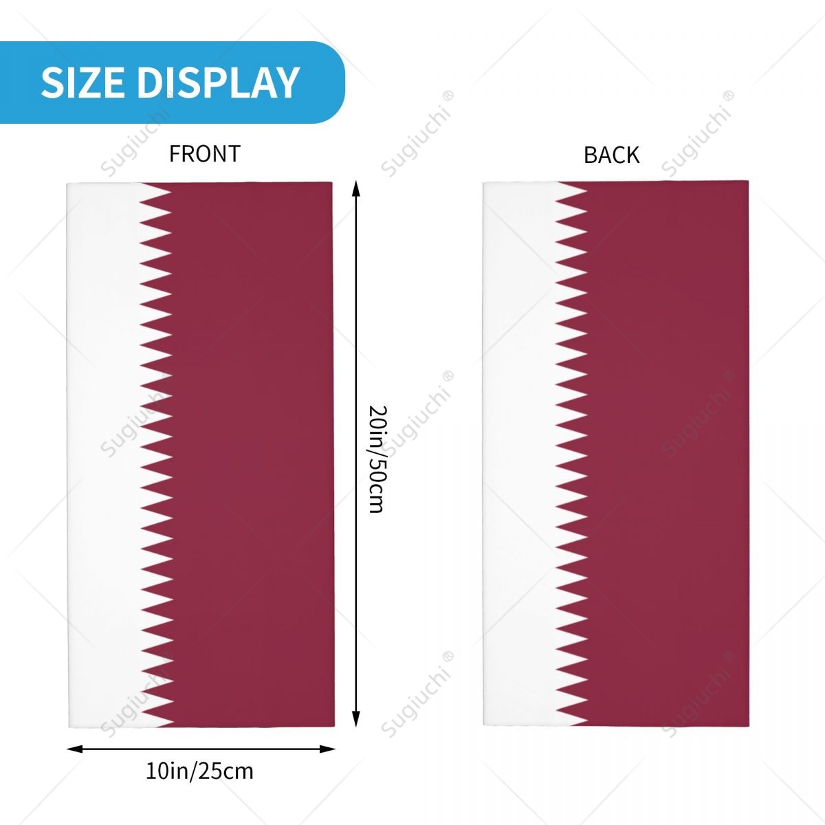 Unisex Qatar Flag Neckerchief  - Men'S Fashion Qatar recension och pris