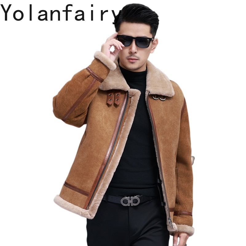 YOLANFAIRY High Quality Real S - Men'S Fashion Leather Jacket recension och pris