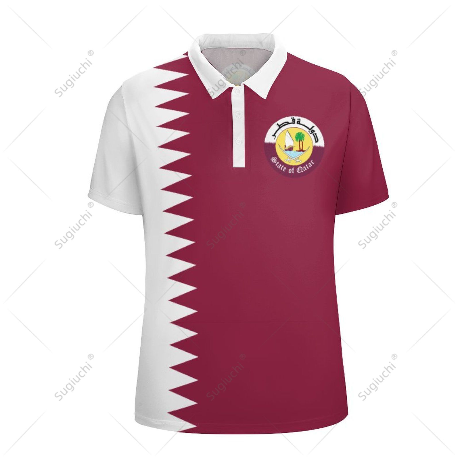 Unisex Polo Shirt Qatar Flag 3 - Men'S Fashion Qatar recension och pris