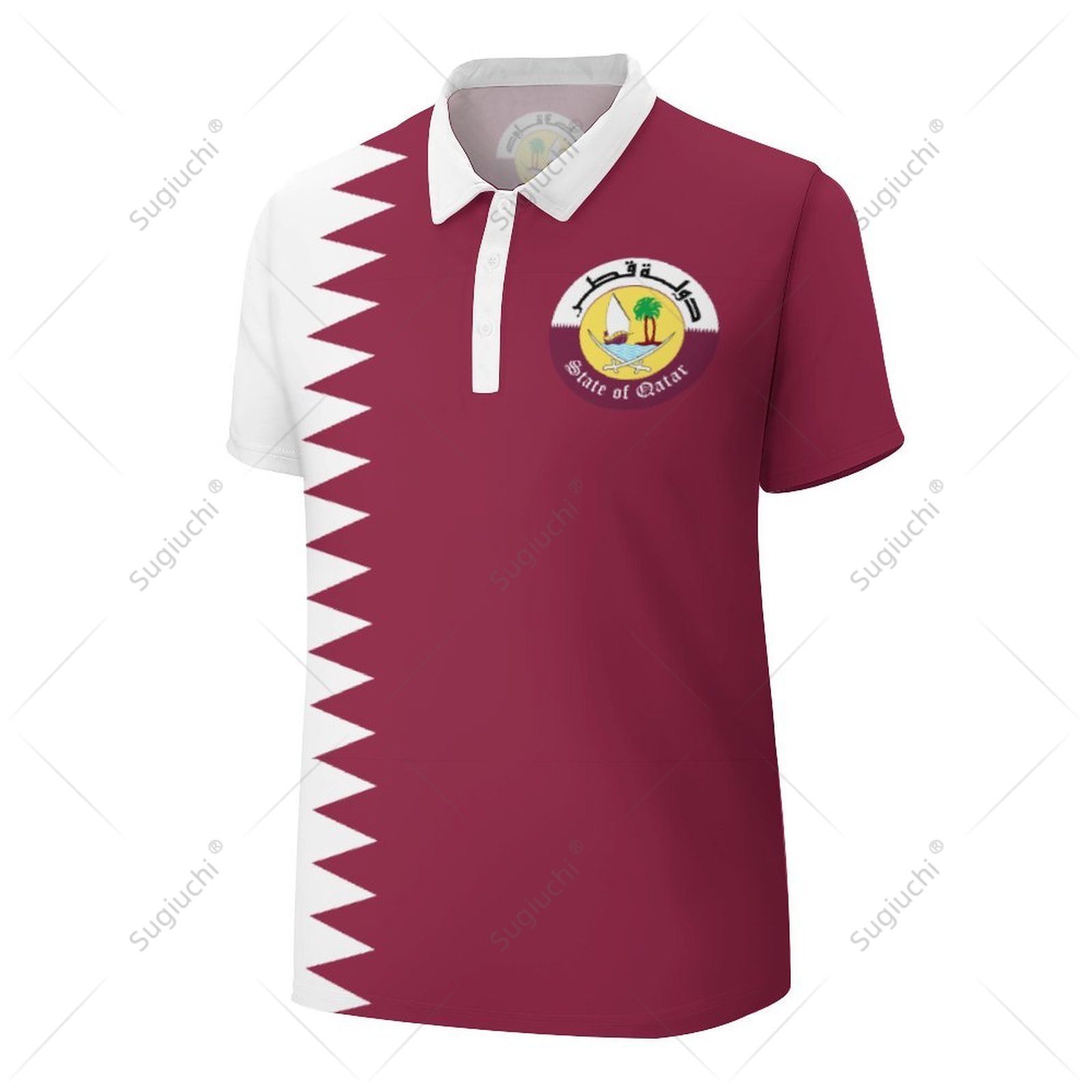 Unisex Polo Shirt Qatar Flag 3 - Men'S Fashion Qatar recension och pris