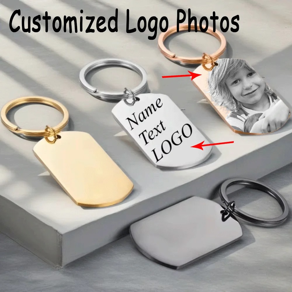 10PCS Custom Metal Tag Keychai - Men'S Fashion Gold Chain recension och pris