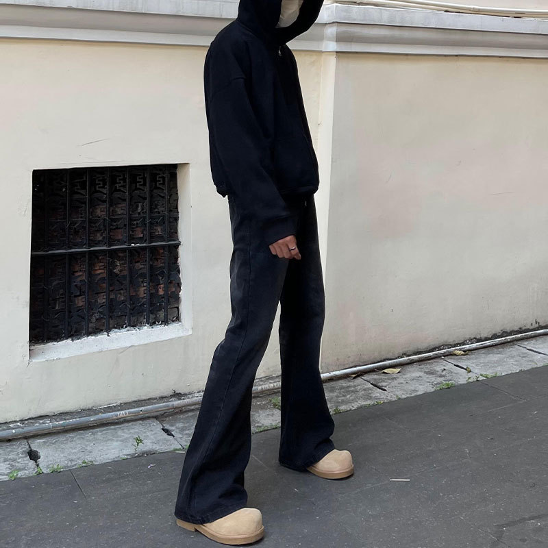 Men Black Solid Color Straight - Men'S Fashion Jeans And Boots recension och pris