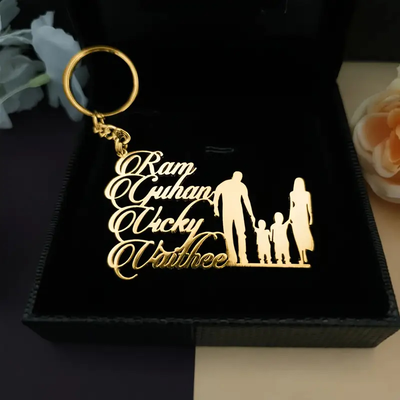 Custom Family Number Name Keyc - Men'S Fashion Gold Chain recension och pris