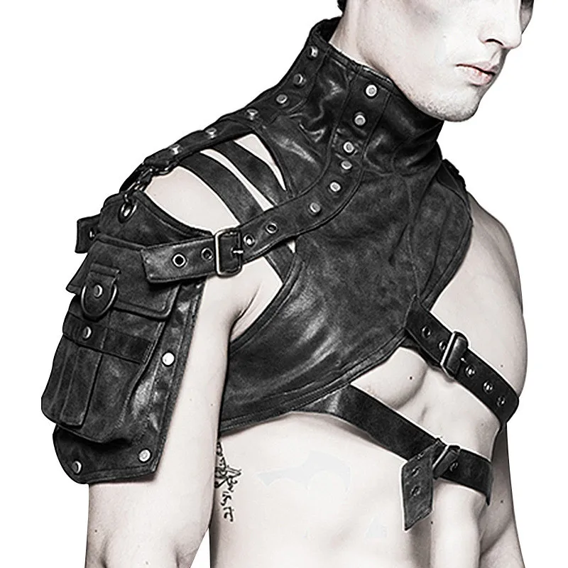 Steampunk Medieval Leather Arm - Men'S Fashion Leather Jacket recension och pris