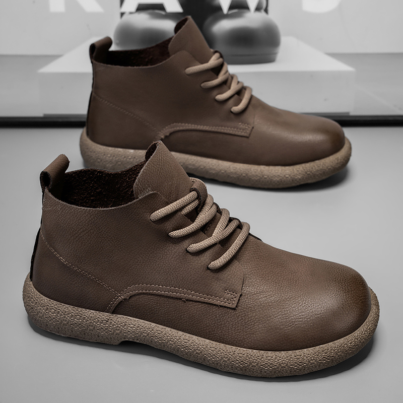 Men Ankle Boots Brown Short Bo - Men'S Fashion For 45 Years Old recension och pris