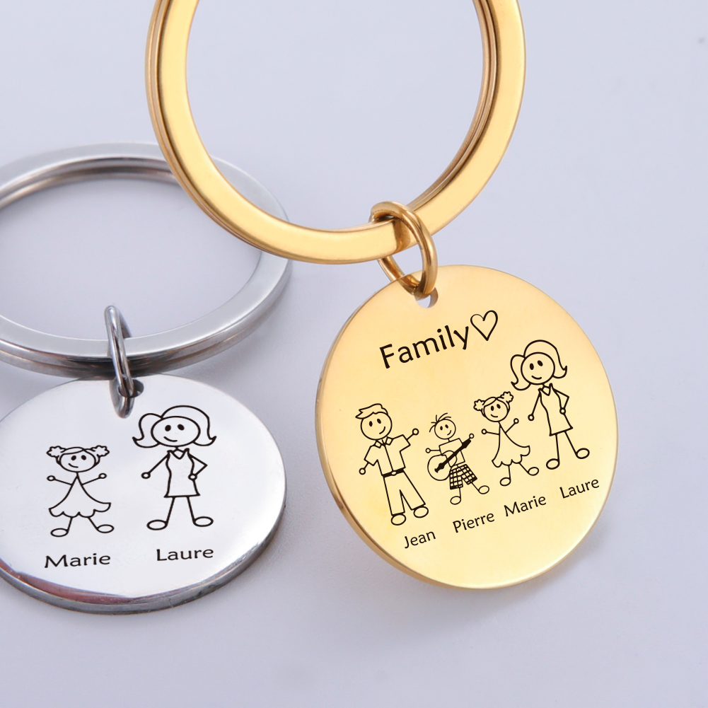Family Personalized Keychain C - Men'S Fashion Gold Chain recension och pris