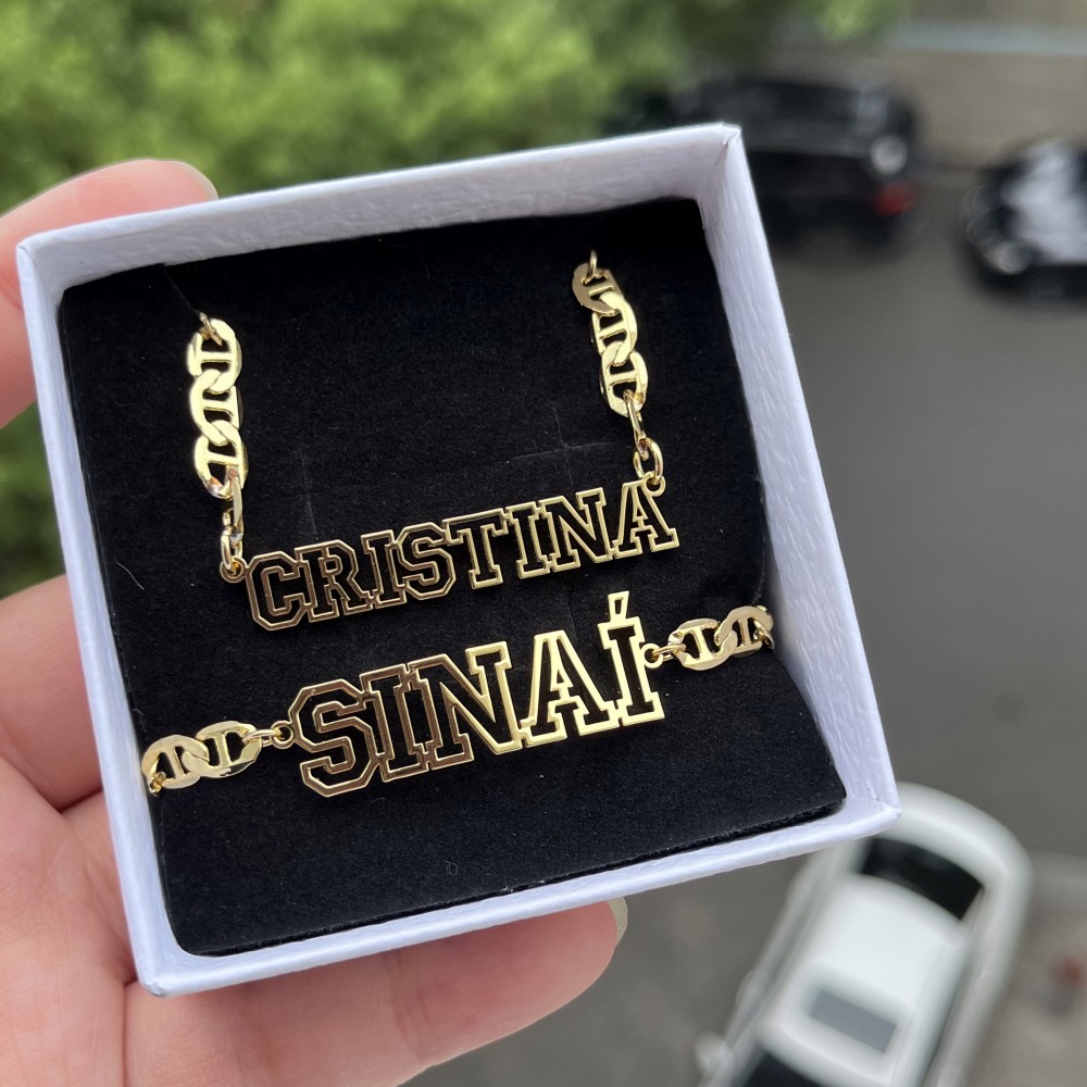 DUOYING Custom Name Hollow Nec - Men'S Fashion Gold Chain recension och pris