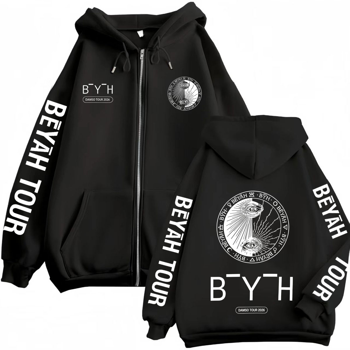 Rapper Damso Beyah Tour 2026 M - Mens Fashion Zip Up Hoodies recension och pris