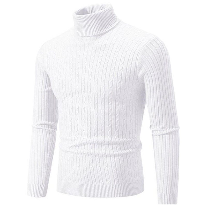 2025 New Men Solid Colour Turt - Turtleneck Sweater Men recension och pris