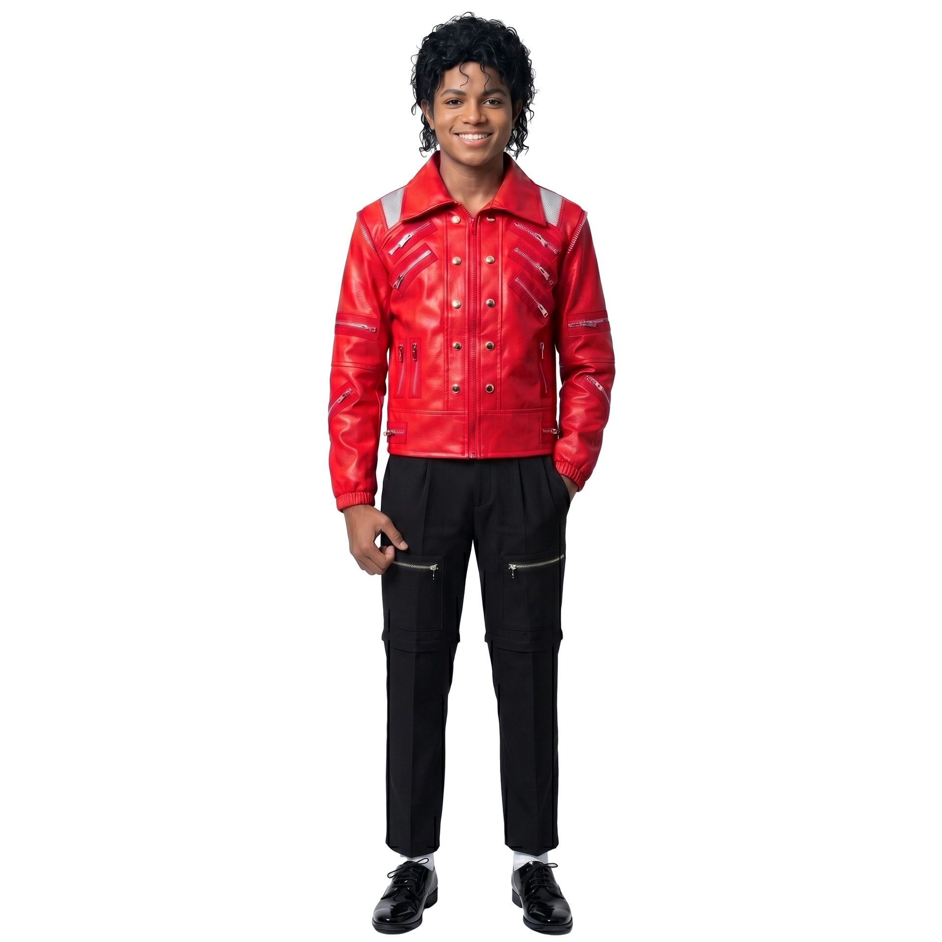 80s Retro Pop Star Costume Mic - Jacket Mens Fashion recension och pris