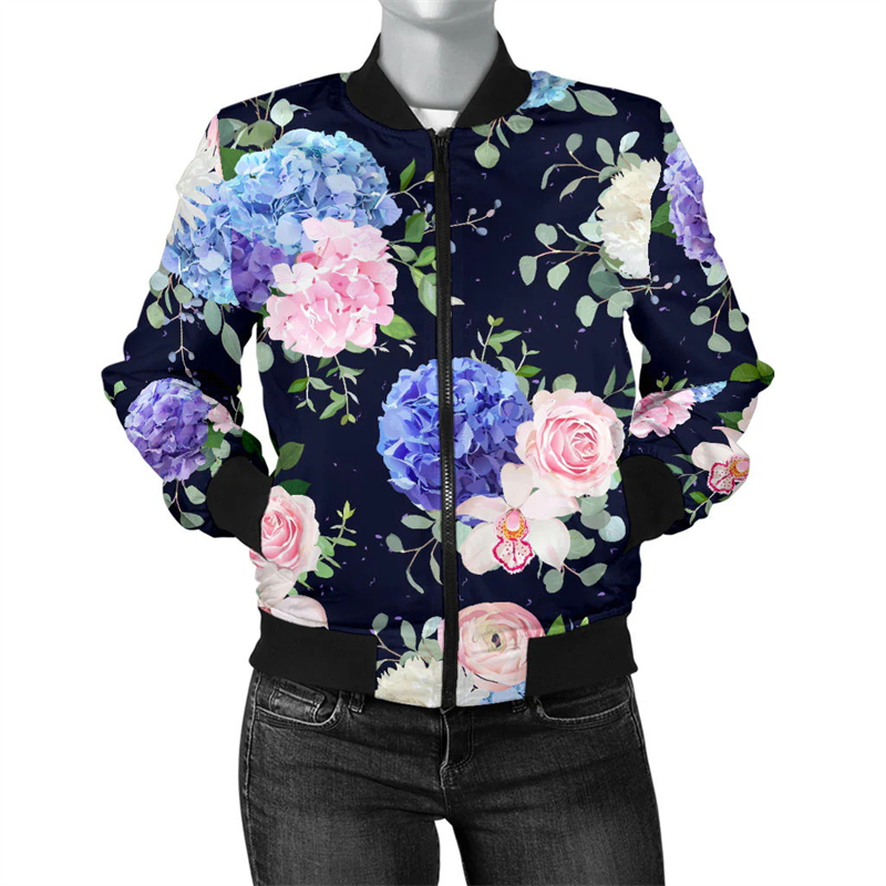 Colorful Flower Series 3d Prin - Mens Fashion Bomber Jacket recension och pris