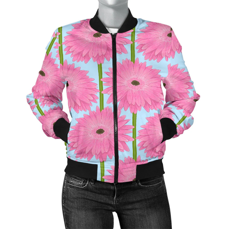 Colorful Flower Series 3d Prin - Mens Fashion Bomber Jacket recension och pris