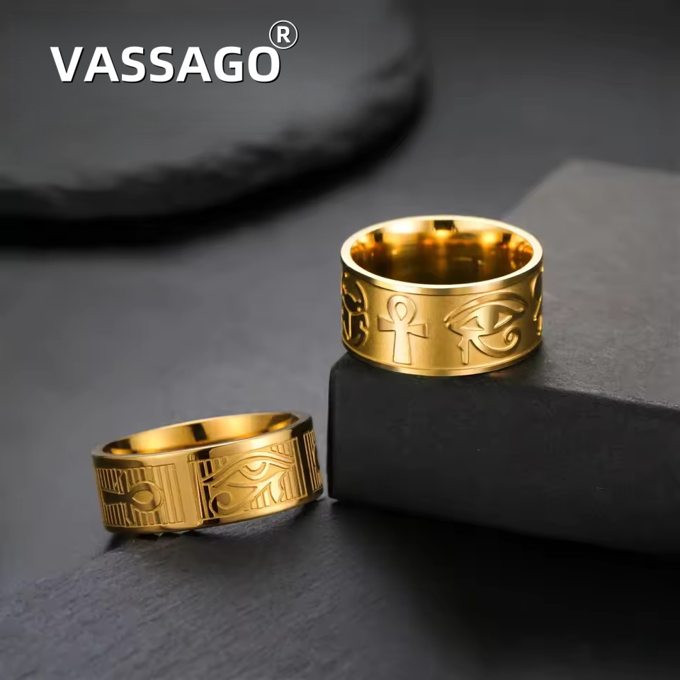 VASSAGO Stainless Steel Ankh C - Men Fashion Egypt recension och pris