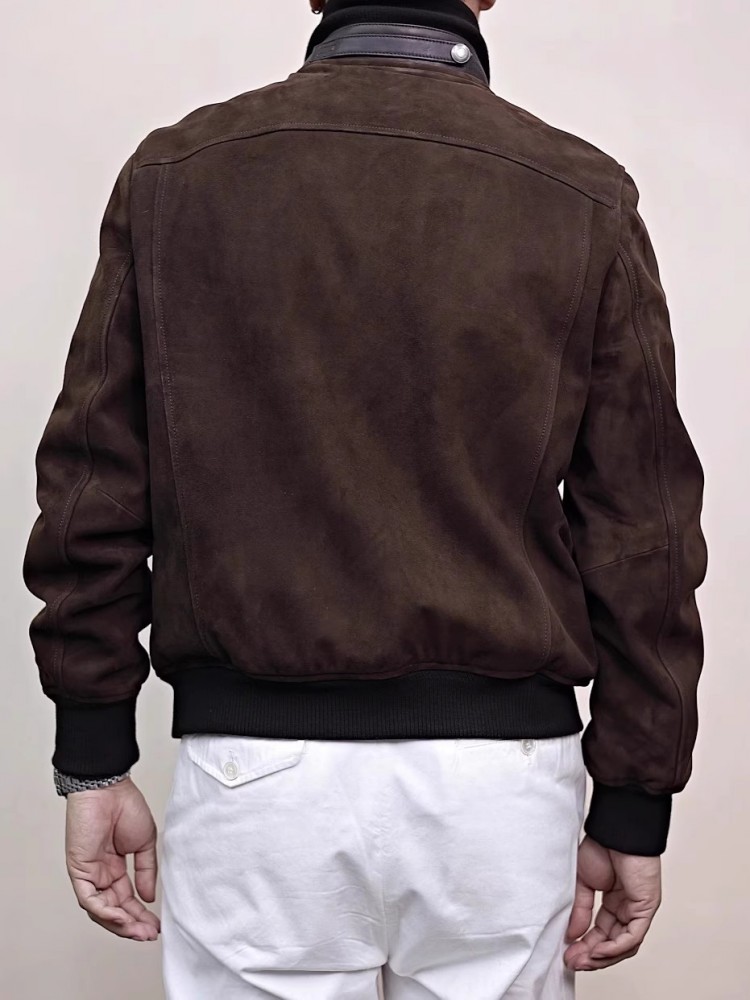 Mens Genuine Leather Jacket St - Mens Fashion Bomber Jacket recension och pris