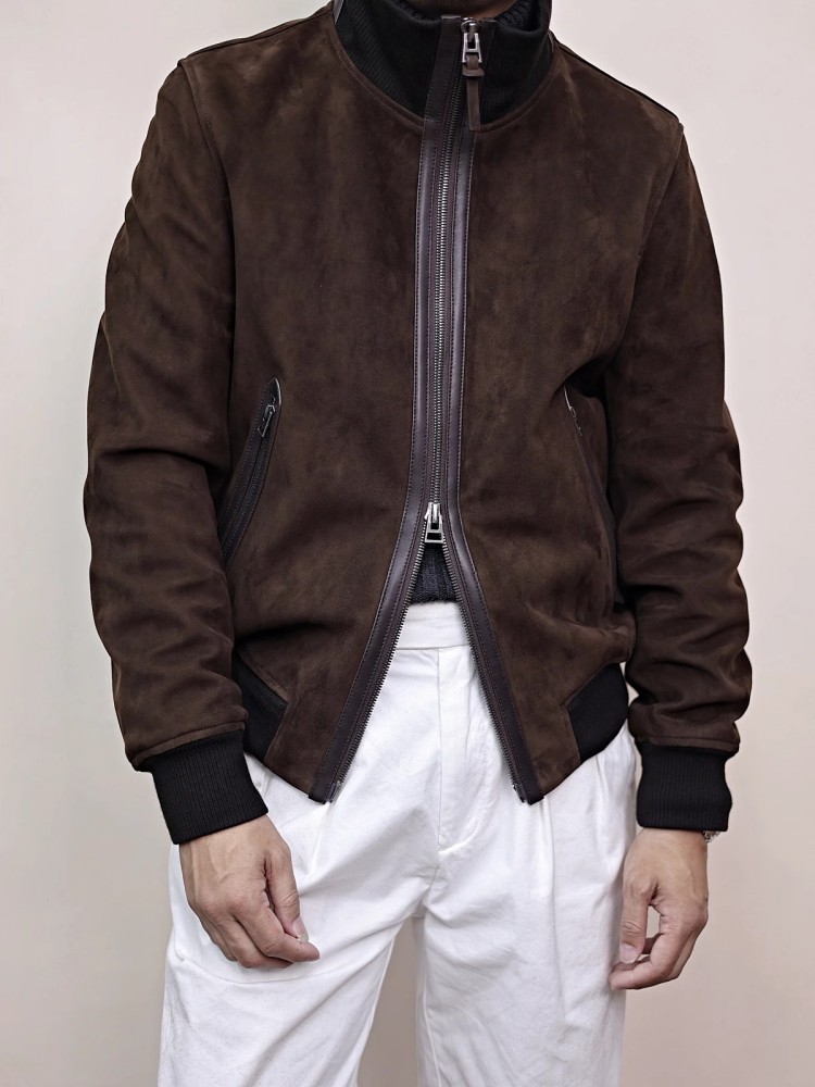 Mens Genuine Leather Jacket St - Mens Fashion Bomber Jacket recension och pris