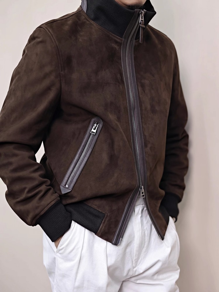 Mens Genuine Leather Jacket St - Mens Fashion Bomber Jacket recension och pris