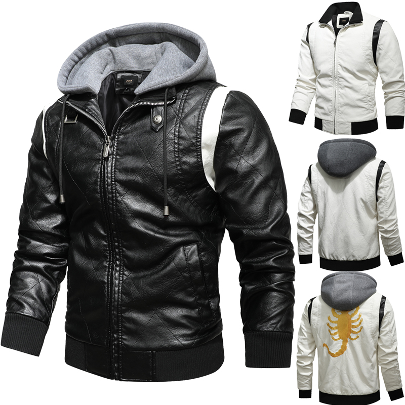 Autumn Winter Bomber Leather J - Mens Fashion Bomber Jacket recension och pris