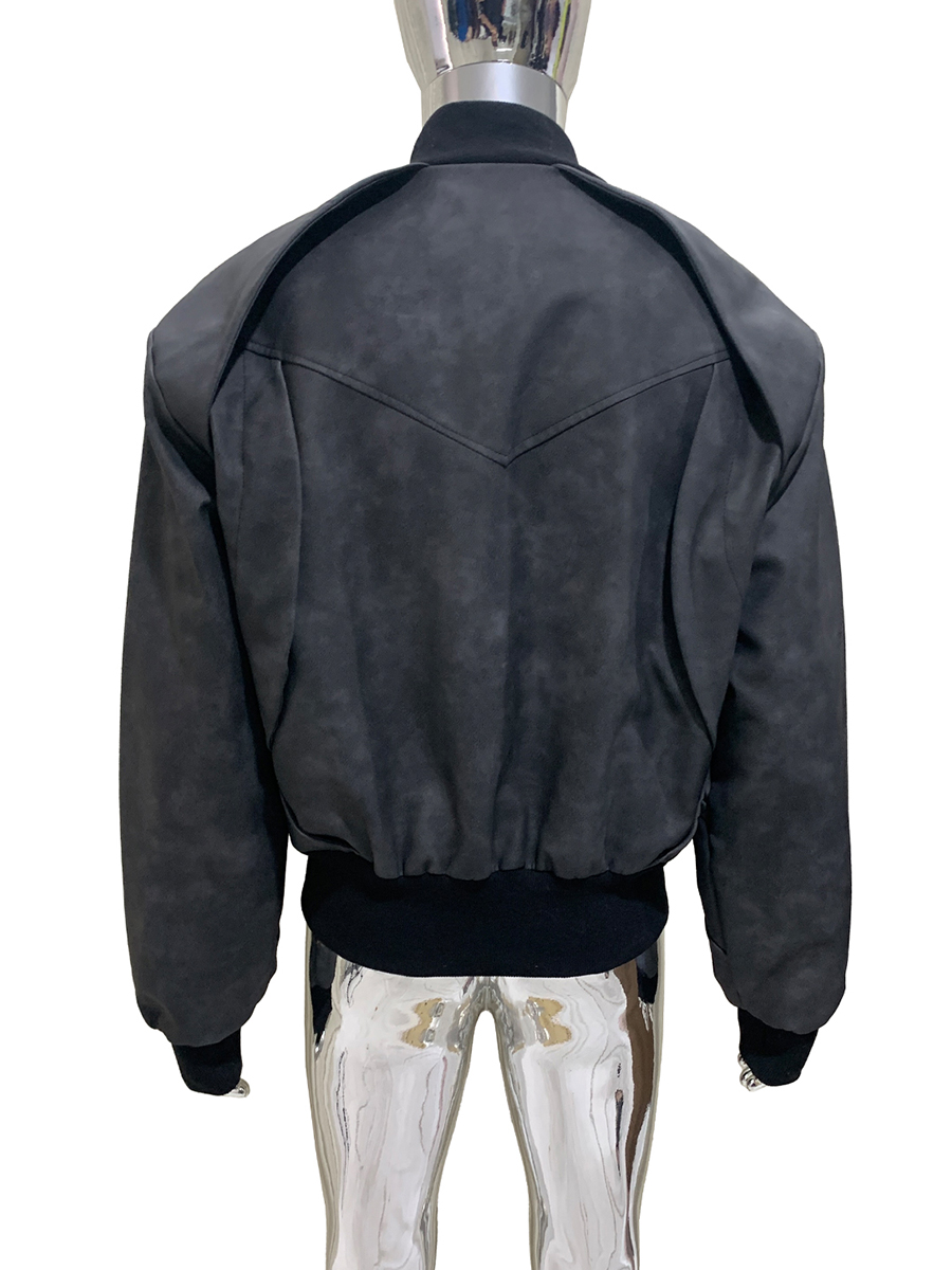 Spring Autumn Short Matte Dist - Mens Fashion Bomber Jacket recension och pris