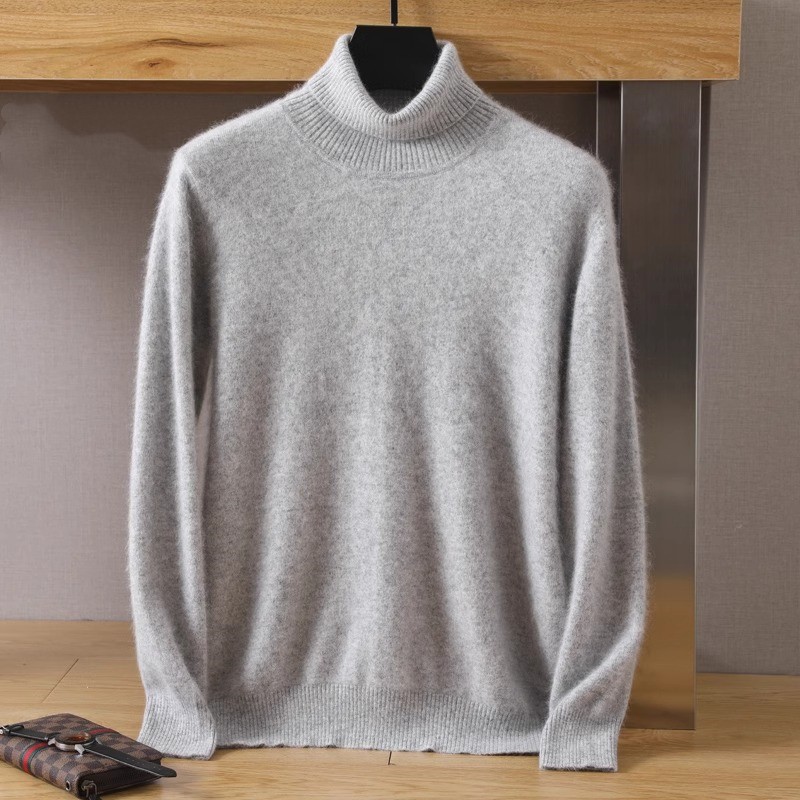 Men's 100% pure Mink velvet Ca - Turtleneck Sweater Men recension och pris