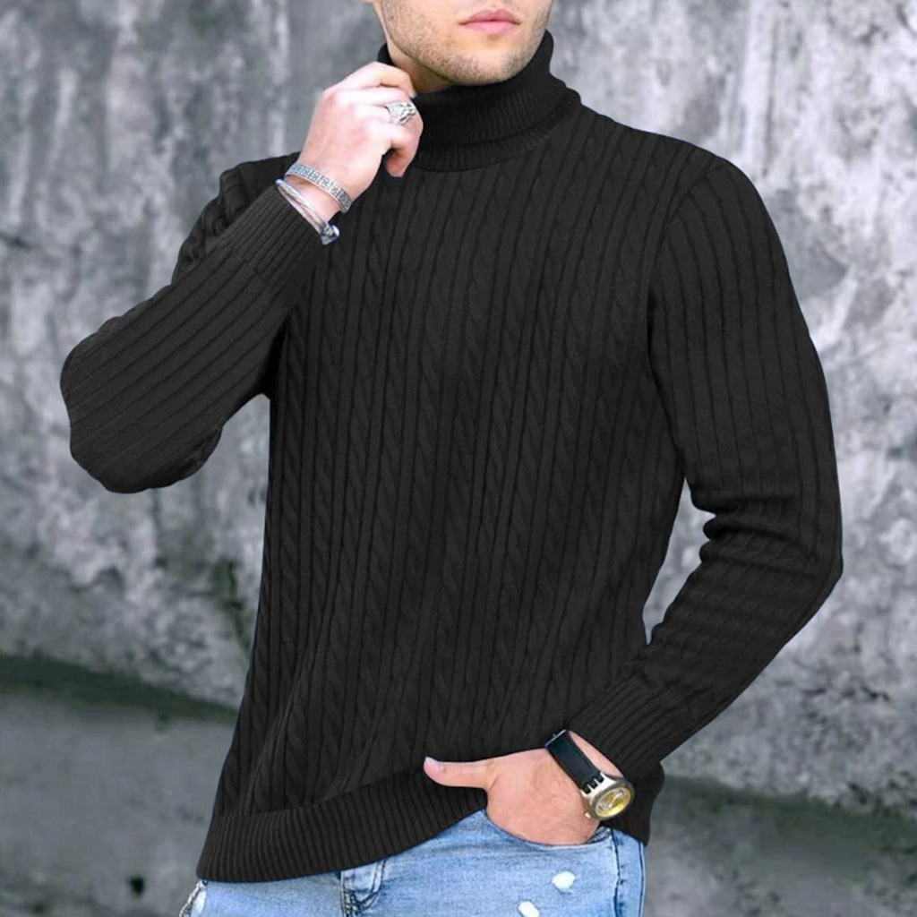 Autumn Winter New Men's Knit S - Turtleneck Sweater Men recension och pris
