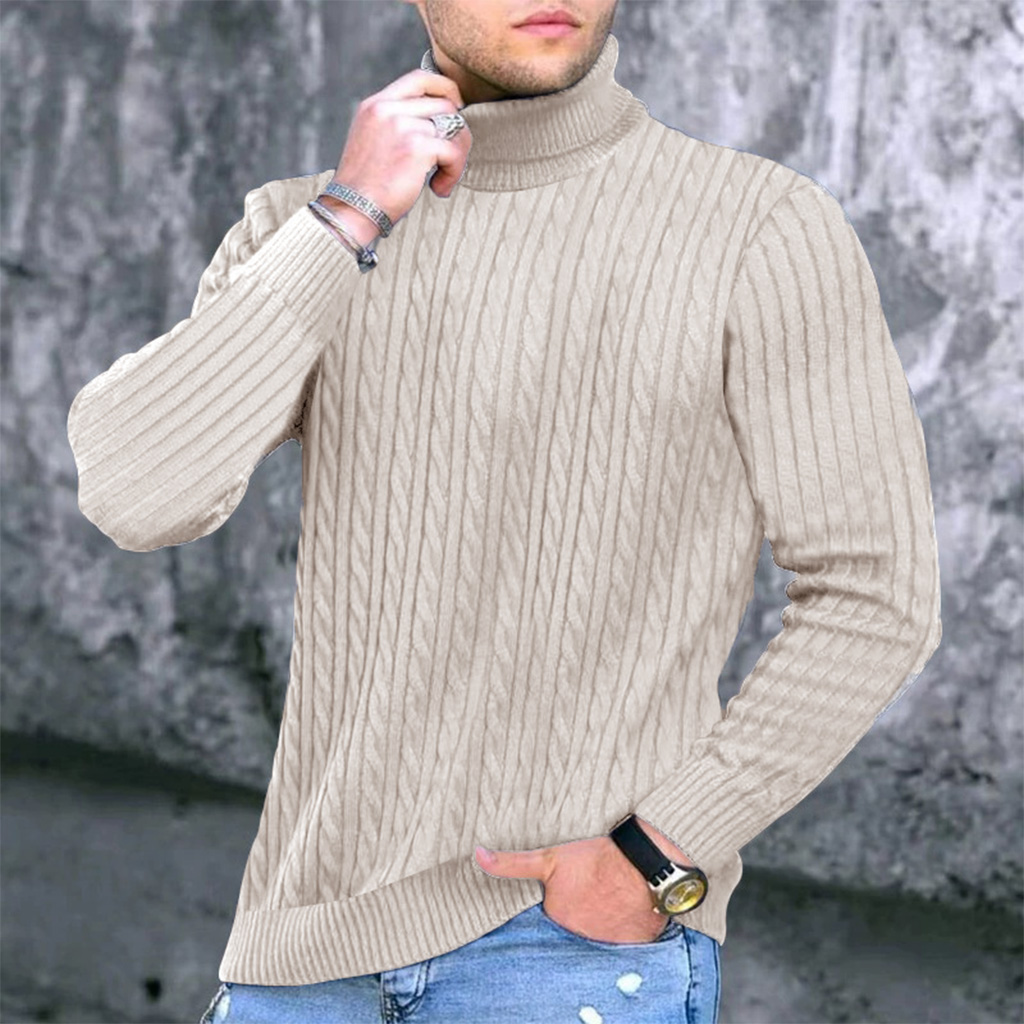 Autumn Winter New Men's Knit S - Turtleneck Sweater Men recension och pris