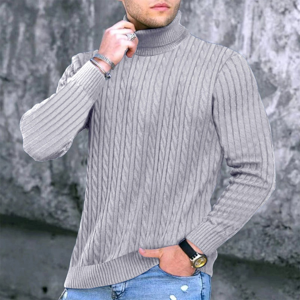 Autumn Winter New Men's Knit S - Turtleneck Sweater Men recension och pris