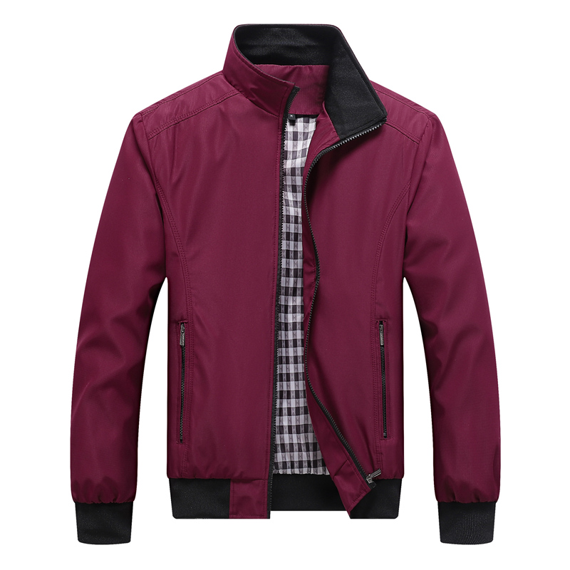 New Spring Autumn Casual Solid - Mens Fashion Bomber Jacket recension och pris